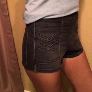 Free People Charcoal Black High Waist Shorts